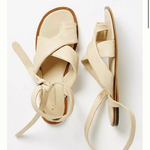 Anthropologie Coralie Ankle-Tie Sandals